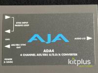 AJA ADA4 4-Channel Bi-Directional Audio A/D & D/A Converter with XLR Breakout Cable - 4