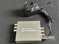 Blackmagic Design Mini Converter Sync Generator, 6 BNC Outputs, 12V DC Power Supply