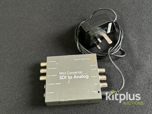 Blackmagic Design Mini Converter SDI to Analog, Serial 430353, Power Adapter, SDI/BNC, Audio