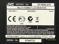JVC DT-R24L41D 24" Multi-Format LCD Broadcast Monitor, 1920x1200 Resolution, HD/SD SDI Inputs - 4