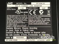 JVC DT-V24L1DEB 24" Multi-Format Broadcast LCD Monitor, 1920x1200, SDI/Component/DVI, S/N 092E0509 - 3