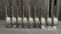 Kenwood TK-2402/3402 Handheld Two-Way Radios, 16 Channel, UHF, w/ Antenna, Batteries, Belt Clips Lot of 8