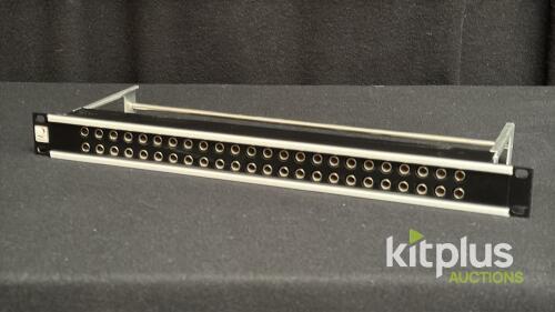Redco 48-Point 1U Rackmount Patchbay, 1/4" TRS Front & BNC Rear Connectors, Steel Chassis