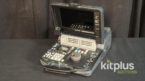 Panasonic AJ-HPM200E P2HD Portable Field Video Recorder/Editor, 9" LCD, 5x P2 Slots, SDI, XLR