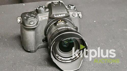 Panasonic Lumix GH5 20.3MP 4K Mirrorless Camera, Leica 12-60mm Lens, XLR Adapter, Serial WH7LC003652