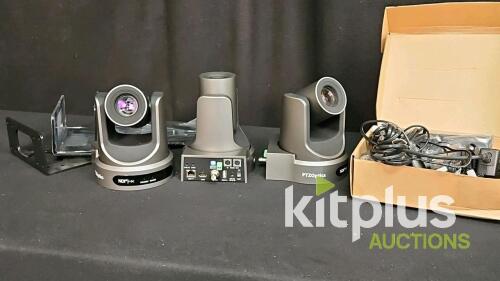 PTZOptics PT20X-NDI-GY HD PTZ Cameras 20X NDI|HX, 1080p, SDI/HDMI/IP, Remotes, Mounts [Qty 3]