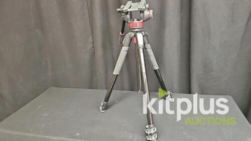 Manfrotto MVH502AH Video Head with Tripod, 22 lb Capacity, 360&deg; Pan, -80&deg; to +90&deg; Tilt