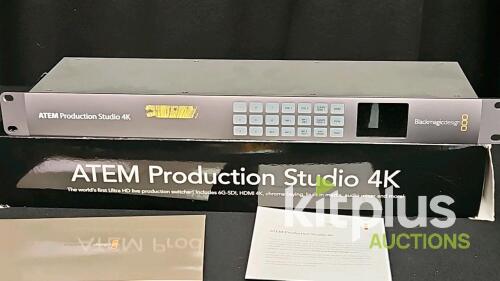 Blackmagic Design ATEM Production Studio 4K, 8-Input Ultra HD Video Switcher, Serial No. 2107084