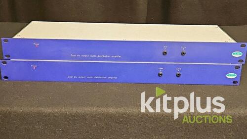 CTP Systems ADA126 Dual Six Output Audio Distribution Amplifier, XLR I/O, 100-240V (2 Units)