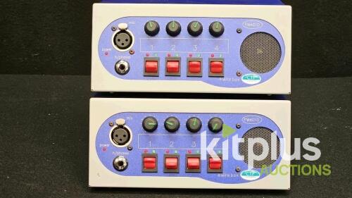CTP Systems FW4010 4-Wire Intercom Box Pair, 4 Channels, XLR IO, 110-240VAC, S/N 16954/16955