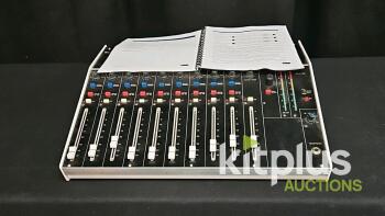 Glensound GSNX8A 8-Channel Broadcast Audio Mixing Console with 48V Phantom Power and Built-in Compressors