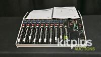 Glensound GSNX8A 8-Channel Broadcast Audio Mixing Console with 48V Phantom Power and Built-in Compressors