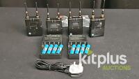 Wireless HD Video Transmission System Kit | 4 Units(2xTX 2xRX) | HDMI In/Out | Battery & Charger Included