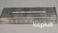 4K 3x3 HDMI Video Wall Controller, 1x HDMI In, 9x HDMI Out, Remote, SPDIF, 4K@60Hz - 2