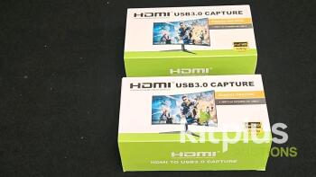 HDMI to USB 3.0 Video Capture Device 4K 60Hz, Mic Input, 1080p Recording, UAC/UVC Support
