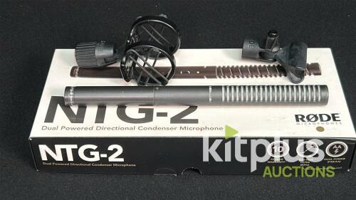 R&Oslash;DE NTG-2 Shotgun Microphone, Supercardioid, 20Hz-20kHz, 131dB SPL, 5.17 oz