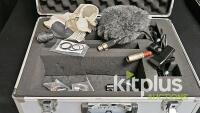 Audio Field Microphone Kit Case, Furry Windscreen, Clamp, Cables, O-rings, and Accessories