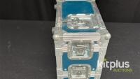 Set of 4 Flight/Equipment Cases&mdash;Varied Sizes, Black & Blue, Utility and Rack Style, Label Slot - 9
