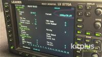 Leader LV 5770A Multi Monitor with 6.3" XGA Display, 3G/HD/SD-SDI Support, and Advanced Measurement Functions