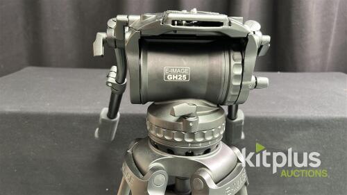 E-IMAGE GH25 Fluid Head with GC102 Carbon Fiber Tripod, 55 lb Capacity, 63" Max Height