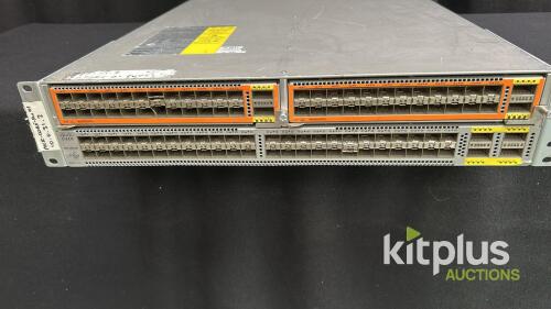 Cisco Nexus 56128P 96x10Gb SFP+ 8x40Gb QSFP+ Switch, Dual PSU, 4 Fans, SN: FOC1838R1EY