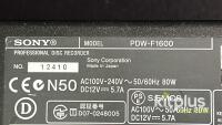 Sony PDW-F1600 Professional Disc Recorder, XDCAM HD, Serial No. 12410 - 7
