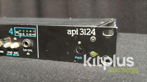 API 3124 4-Channel Microphone Preamp, XLR/Unbalanced Inputs, LED Meters, Serial 114