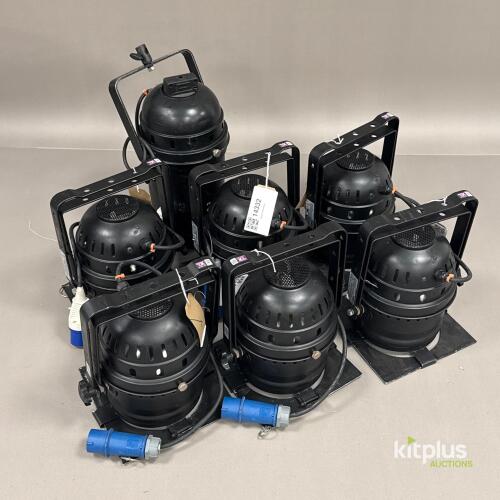 7x Black PAR Spot Light