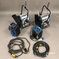 2x ARRI Compact 1.2K Daylight Kit with Ballast and Header Cable - 2