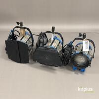 3x ARRI 1000W Tungsten Fresnel