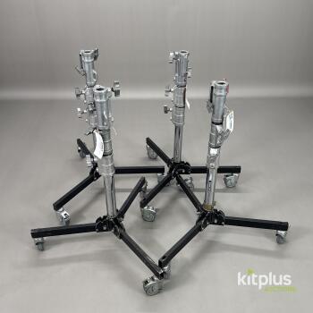 4x Manfrotto 2 Stage Low Roller Combo Stand