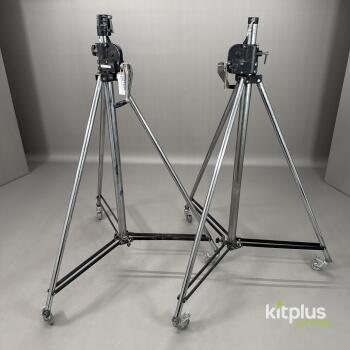 2x Manfrotto 1 Stage High Roller Wind Up Combo Stand