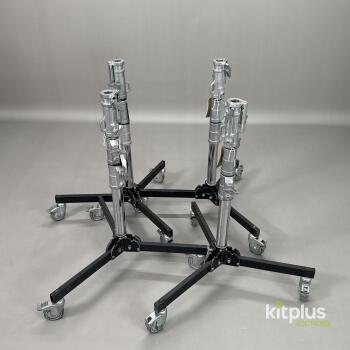 4x Manfrotto 2 Stage Low Roller Combo Stand