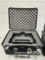 Protective Hard Cases, Custom Foam for Camera/Lens, Black, Stackable, Pressure Valve [Qty 5] - 2