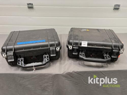 Peli 1450 Hard Case, Custom Foam Inserts, Black, IP67 Rated, 16"x13"x6.9" Interior