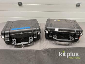 Peli 1450 Hard Case, Custom Foam Inserts, Black, IP67 Rated, 16"x13"x6.9" Interior