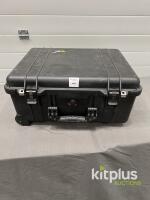 PELI 1560 Hard Protective Wheeled Case with Custom Foam Insert, Black, IP67 Rated