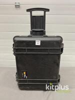 Peli 1560 Rolling Hard Case, Custom Foam Insert, Black, Waterproof, 22"x18"x10", Made in Europe