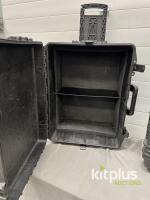 Hard-Shell Rolling Case with Telescoping Handle and Divider Shelf - 2