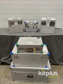 Aluminum Equipment Flight Cases with Custom Foam, Reinforced Corners, Multiple Sizes