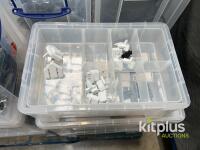 Bulk Mixed HDMI, IEC, Ethernet, Power & AV Cable Lot &ndash; 300+ Items in Stackable Bins, UK/EU Plugs - 4
