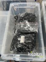 Bulk Mixed HDMI, IEC, Ethernet, Power & AV Cable Lot &ndash; 300+ Items in Stackable Bins, UK/EU Plugs - 6