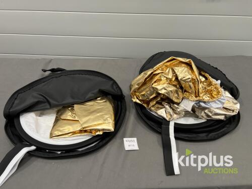 Manfrotto Collapsible Reflector with Gold, Silver, White Surfaces and Carrying Case Qty 2