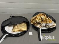 Manfrotto Collapsible Reflector with Gold, Silver, White Surfaces and Carrying Case Qty 2