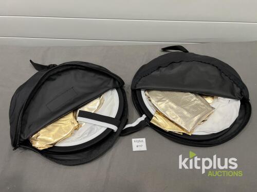 Manfrotto Collapsible Reflector with Gold, Silver, White Surfaces and Carrying Case Qty 2