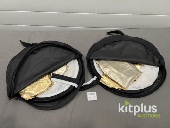 Manfrotto Collapsible Reflector with Gold, Silver, White Surfaces and Carrying Case Qty 2