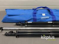 Lastolite Professional Air Cushioned Light Stands (x2) with Blue Carry Bag &ndash; 98" Max Height - 2