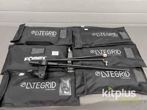 LiteGrid 40&deg; Honeycomb Grid Kit for Fomex RollLite RL21 with Mounts & Carry Bags (Set of 5) incomplete