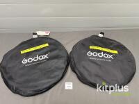 Godox 5-in-1 40" (100cm) Circular Reflector Set with Cases, SN: 001 & 002, Collapsible Design - 2