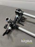 Pair of Articulated Boom Extension Arms &ndash; Aluminum, 35-in Max, 3 Joints, Silver/Black - 2
